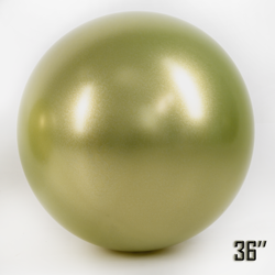 Obří 36" balón CHROME, zlatý olivový (1 ks).)