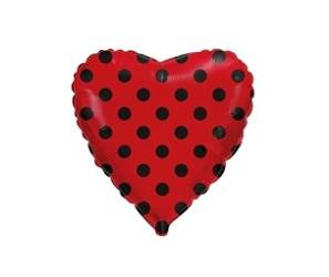 Fóliový balónek Black Dots 18" (45 cm), FLEXMETAL™