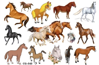 Tattoos for Kids Horses (1 pc)