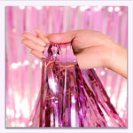 Декоративна рожева штора 100x200см