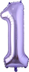 Foil Balloon Number "1" Purple (100cm.)