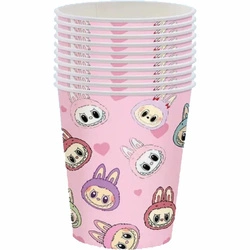 Paper cups with a cute Labub motif - 10 pcs.