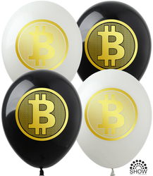 Balony gumowe z nadrukiem Bitcoin (10 szt.)