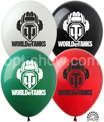 Balony gumowe z nadrukiem WORLD OF TANKS (10 szt.)