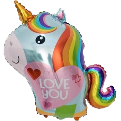 Unicorn I Love You Foil Balloon (68cm*71cm)