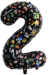 Foil Balloon Number "7" Spider Red/Blue (100cm.)