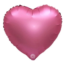 Pink Satin Foil Heart 18" (45cm.)