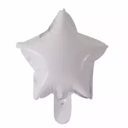 Foil Star Balloon White 25 cm. (10 pcs,)