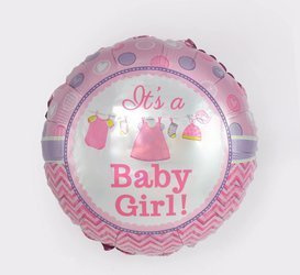 Фольгована повітряна куля Baby Girl 18" (45 см).)