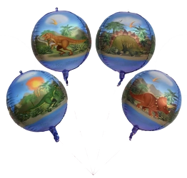 4D Dinosaurs Foil Balloon 18" (45cm.)