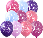 Gumové balónky s potiskem princezny (10 ks).)