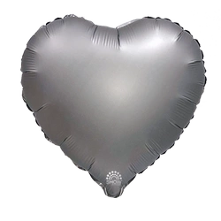 Matte Silver Foil Heart 18" (45cm.)