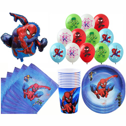 Zestaw Urodzinowy „Spider-Man” – Balony, Talerzyki, Kubeczki, Serwetki (53 elementy)