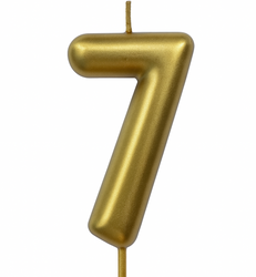 Narozeninová svíčka číslo "7" - barva šampaňské