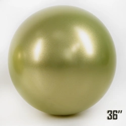 Giant 36" CHROME Balloon, Gold Olive (1 pc.)
