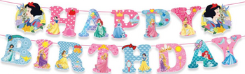 Paper Garland Happy Birthday Princess (1 pc)