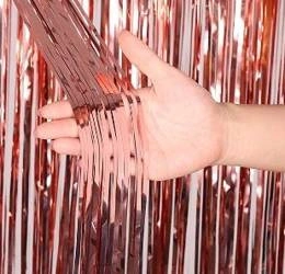 Rose Gold Decorative Curtain 100x200cm