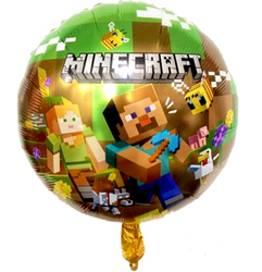Fóliový balónek Pixely. Minecraft 18" (45cm).)