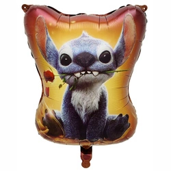 Balon foliowy Stitch z różą 44 x 58 cm – balon urodzinowy i prezent