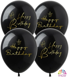 Happy Birthday printed rubber balloons (10 pcs)