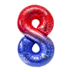 Balon Foliowy Cyferka "8" Spider Czerwony/Niebieski (100cm.)