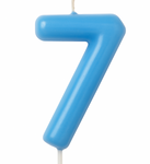 Svíčka číslo "7" - Modrá