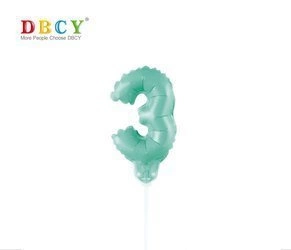 Number balloon on a stick "3"