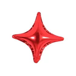 Gwiazdka foliowa czerwona 10" (25 cm.)