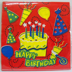 Papírové ubrousky Happy Birthday (20 ks).)