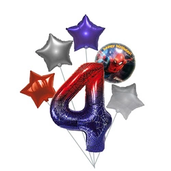 Spider Man 4th Birthday Balloon Set