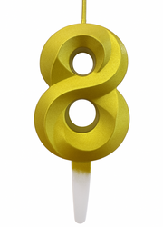 Золота свічка цифра "0"