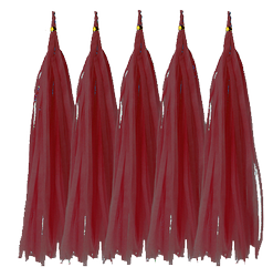 Tail for Balloons Maroon, Tassel (5pcs)