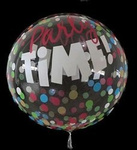 Balon Bubbles z nadrukiem Party Time (18 cali)