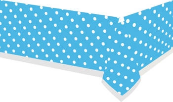 Obrus Plastikowy Niebieski Kropki (108*180cm)