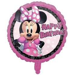 Balon foliowy Minnie Happy Birthday 18" (45cm.)
