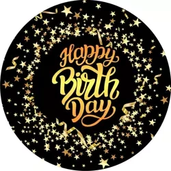 Papírové talíře Happy Birthday (10 ks).)
