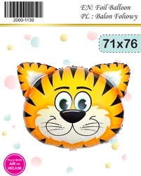 Balon Foliowy Tygrys (71cm*76cm)
