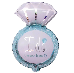 Fóliový balónkový prsten "I Do" Blue