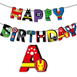 Paper Garland Happy Birthday Superheroes Marvel