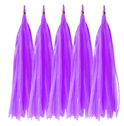 Ogon do balonów Fioletowy, Tassel (5szt)
