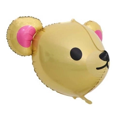 3D Gold Teddy Bear Foil Balloon (58cm*55cm)