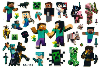 Tatuaże dla Dzieci Game, Minecraft, Piksele (1 szt)