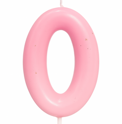 Svíčka číslo "0" - růžová