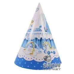 Paper Trolley Caps Blue (1pc).)