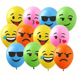 Emotional Emoji printed rubber balloons (12 pcs.)