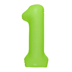Foil Balloon Number "1" Green Neon (100cm.)