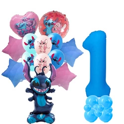 Set of 1st Birthday Stitch Foil and Rubber Printed Balloons
