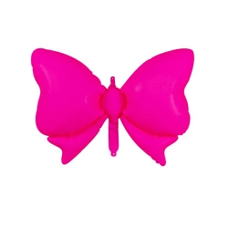 Pink foil balloon in the shape of a bow