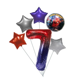 Spider Man 7th Birthday Balloon Set