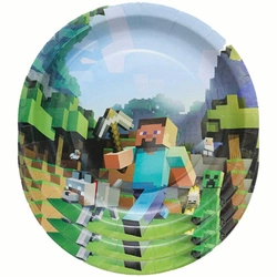 Minecraft Paper Plates - 10 pcs., Pixel World